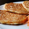 Pancakes toastés céleri & carottes râpées
