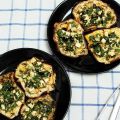 Aubergines rôties, vinaigrette au câpres et feta