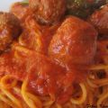 Spaghetti boulette, sauce tomate piquante[...]