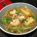 Soupe chinoise aux crevettes et St-Jacques