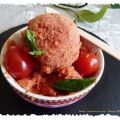 La folle glace piquante tomate-basilic