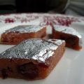 Barfi à la purée d'amandes et aux canneberges