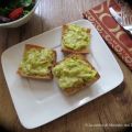Barquettes de ciabatta, courgette et cheddar