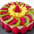Bavarois exotique au pamplemousse