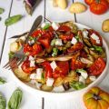Ma salade d'aubergines/rattes et tomates rôties