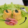 Cannelés au fromage frais, bacon et fines herbes