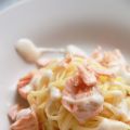 Pâtes express au saumon et sauce citronnée