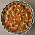 Tartelette abricot-rhubarbe, amandes fraîches