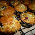 Muffins à l'avoine, bananes et bleuets