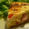 Quiche sans pâte jambon et poivron rouge,[...]