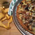 Pizza aux chanterelles fraîches