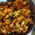 Kerete barve, carottes sautées à la noix de coco