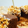 Salted caramel popcorn and brownie bars