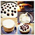 Gâteau Framboises et sa crème au chocolat blanc