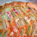 Tarte aux amandes à la rhubarbe
