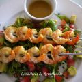 Brochettes de crevettes au curry madras