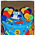 Gâteau robocar poli