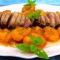 Magret de canard aux abricots frais