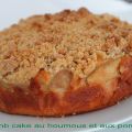 Crumb cake au houmous et aux pommes