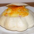 Pâtissons farcis à la purée de pommes de terre,[...]