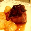 Magret de canard au miel et aux poires