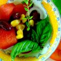  Salade de pastèque, maïs, tomates et haricots[...]