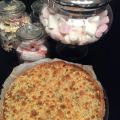 Tarte rhubarbe amandine en crumble
