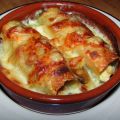Cannelloni poulet, champignons,comté et curry