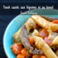 Tteok sautés aux légumes et au bœuf ( Corée)
