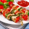 Brochettes de poulet mariné au citron et cumin