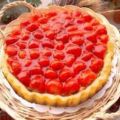 Tarte aux fraises au coulis de fraise