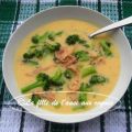 SOUPE AU CHEDDAR ET AU BROCOLI