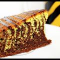 Gâteau zébré chocolat-amande