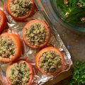 Tomates farcies au quinoa et poivron rouge