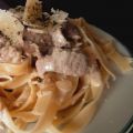Les tagliatelle au veau, sauce crémeuse au vin[...]