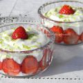 Mousse légère au citron vert et aux fraises