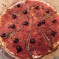 Pizza anchois olives sans gluten