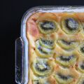 Clafoutis aux kiwis, lait de coco et rhum