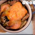 Poulet avec un citron dans l'cul