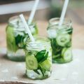 Green limonade en bocal au concombre et à la[...]