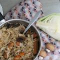 Mijoté de chou et choucroute aux abricots secs