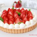 TARTE FRAISES /  AMANDE / CRÈME DIPLOMATE MENTHE