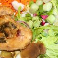 Salade de poulet mariné (soja, sésame, miel),[...]