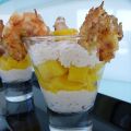 Mangue à la mousse de crevette et crevettes[...]