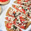 Pizza diététique tomates, champignons et feta