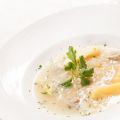 Velouté parmentier au confit de canard et[...]