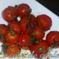 Sautée de tomates grappe à l'huile de courge