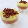 Crèmes chocolat et citron, crumble cacao
