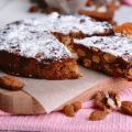 Gâteau au chocolat, amandes et abricots secs