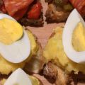 Pintxos oeufs durs et pomme de terre